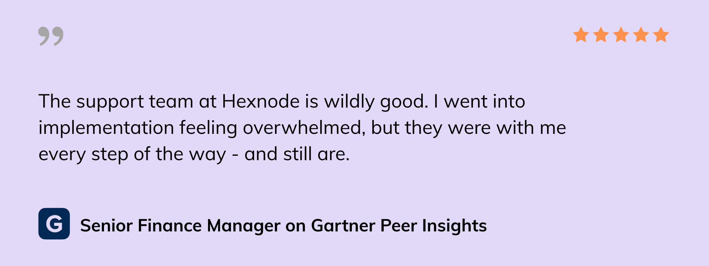 Hexnode user review - Gartner - Hexnode vs Ivanti