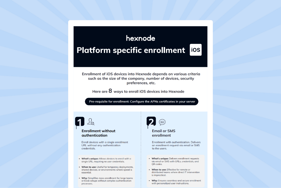 Platform Specific Enrollment – iOS