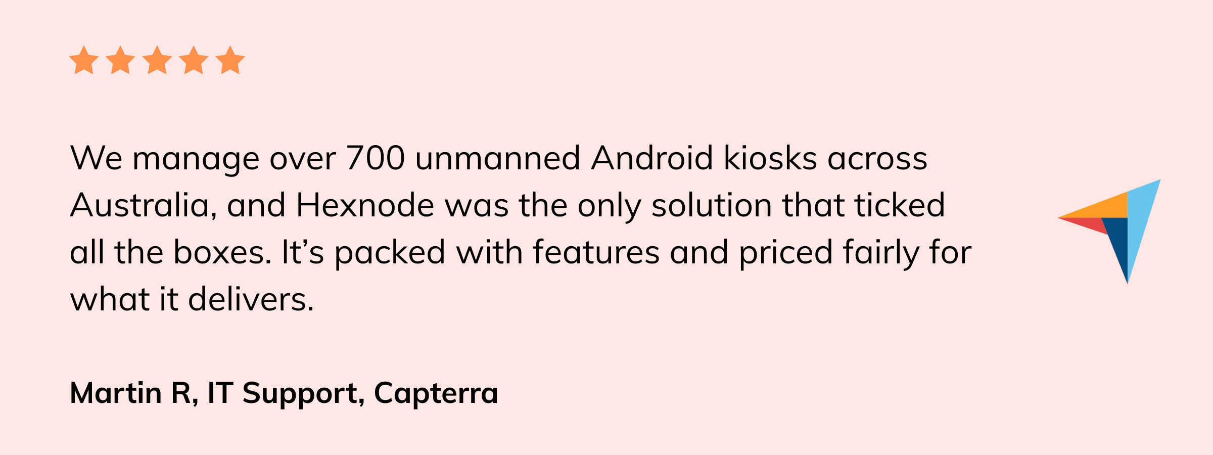 Hexnode user review - Capterra - Hexnode vs Esper