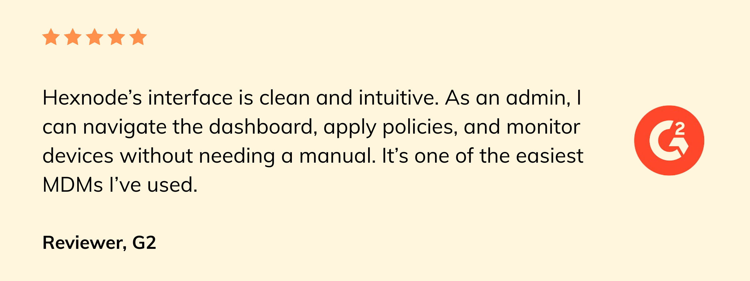 Hexnode user review - G2 - Hexnode vs Esper