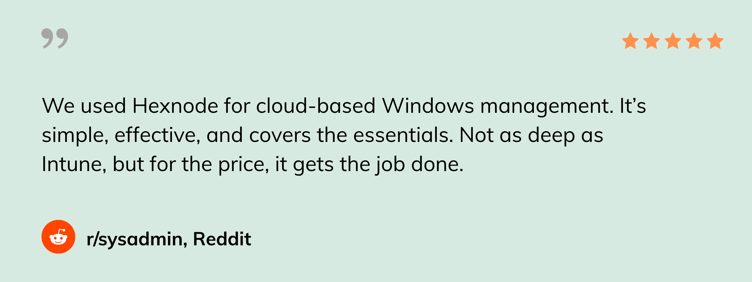 Hexnode user review - Reddit - Hexnode vs Esper