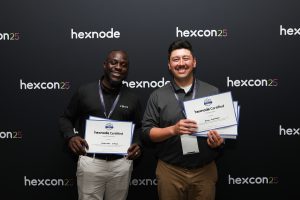 Hexcon25 participants with their certificates