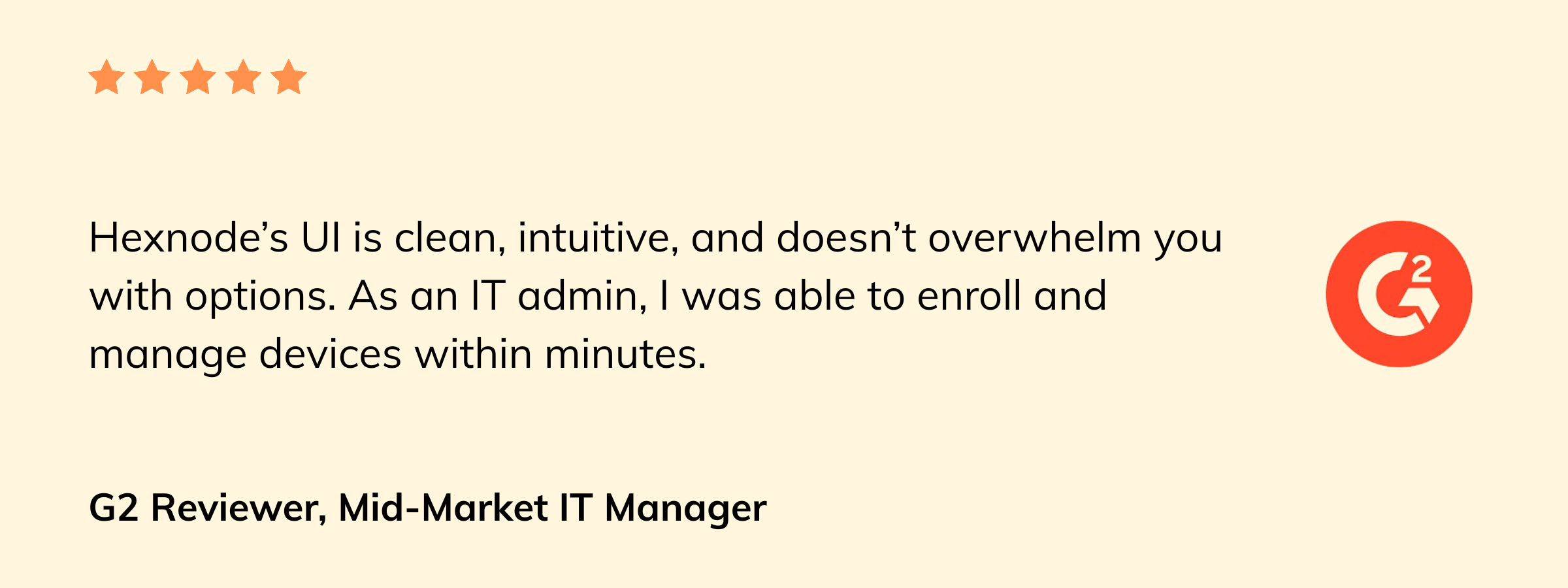 Hexnode user review - G2 - Hexnode vs Miradore