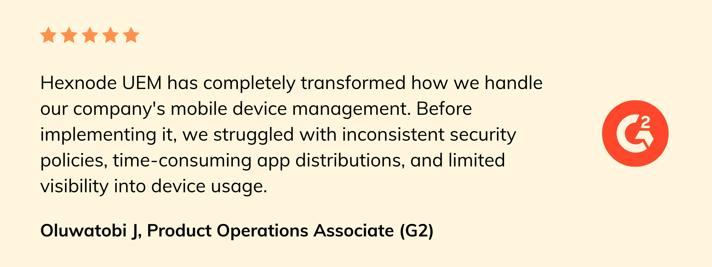 Hexnode user review G2