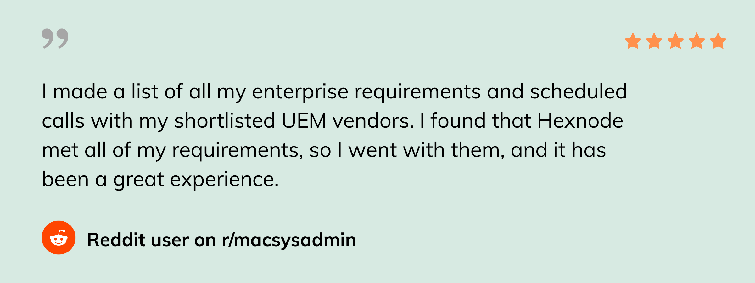 Hexnode user review reddit