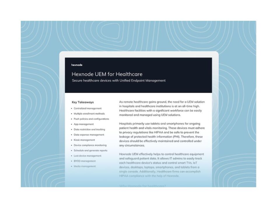 Hexnode UEM for Healthcare
