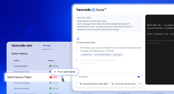 Hexnode Genie AI (2.0) in action