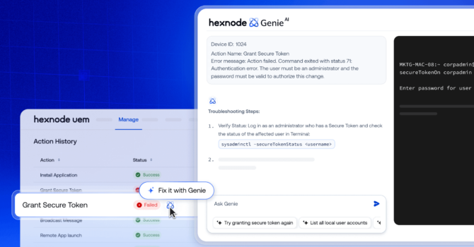 Hexnode Genie AI (2.0) in action