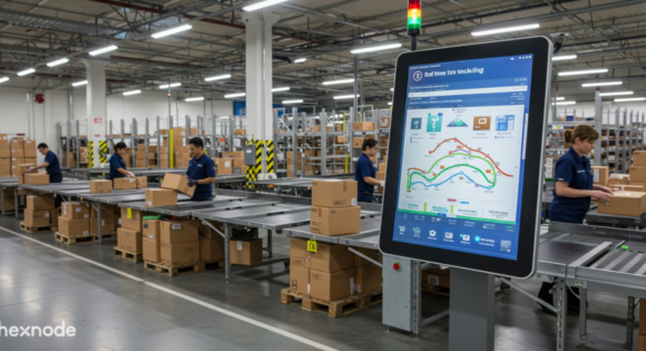 Supply chain kiosk management in warehouse