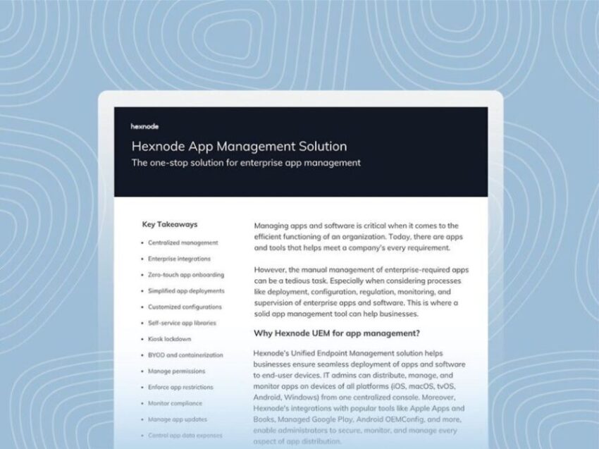 Hexnode App Management Solution