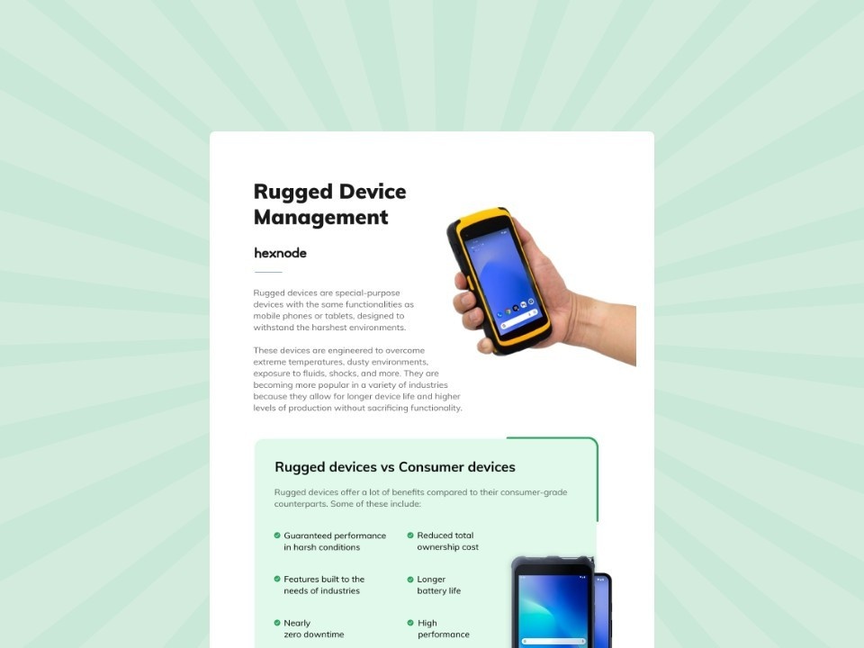 Managing your rugged fleet of devices with UEM