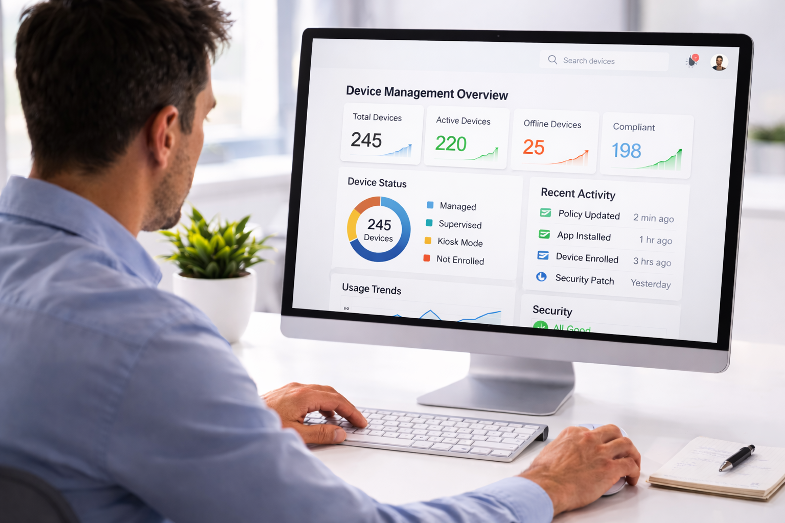 User using UEM solution