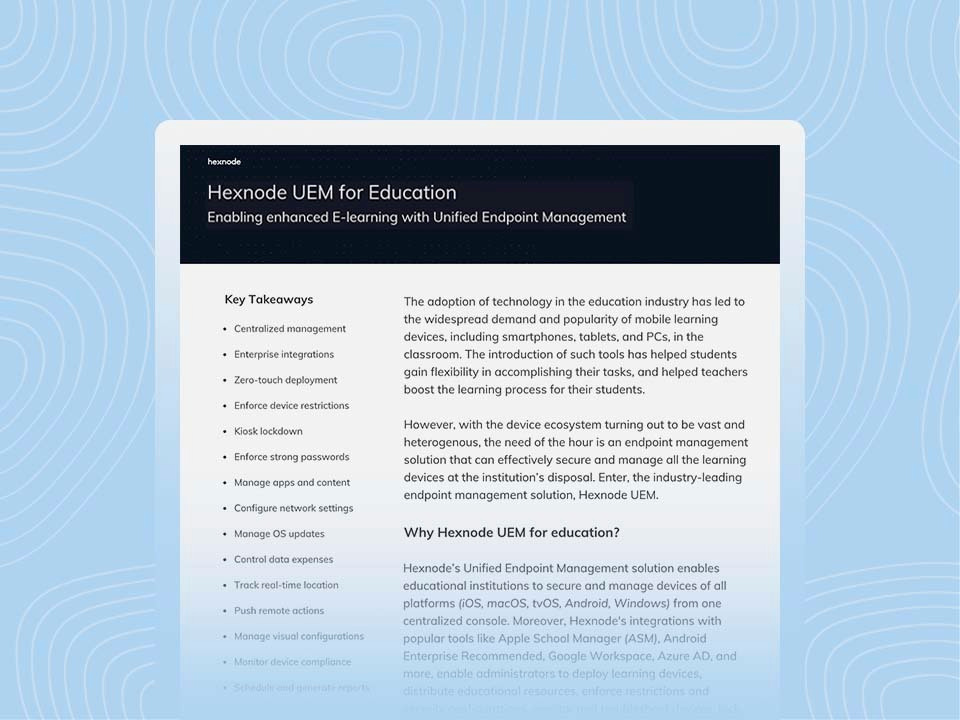 Hexnode for Education
