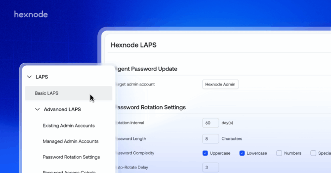 Hexnode LAPS for Windows and macOS