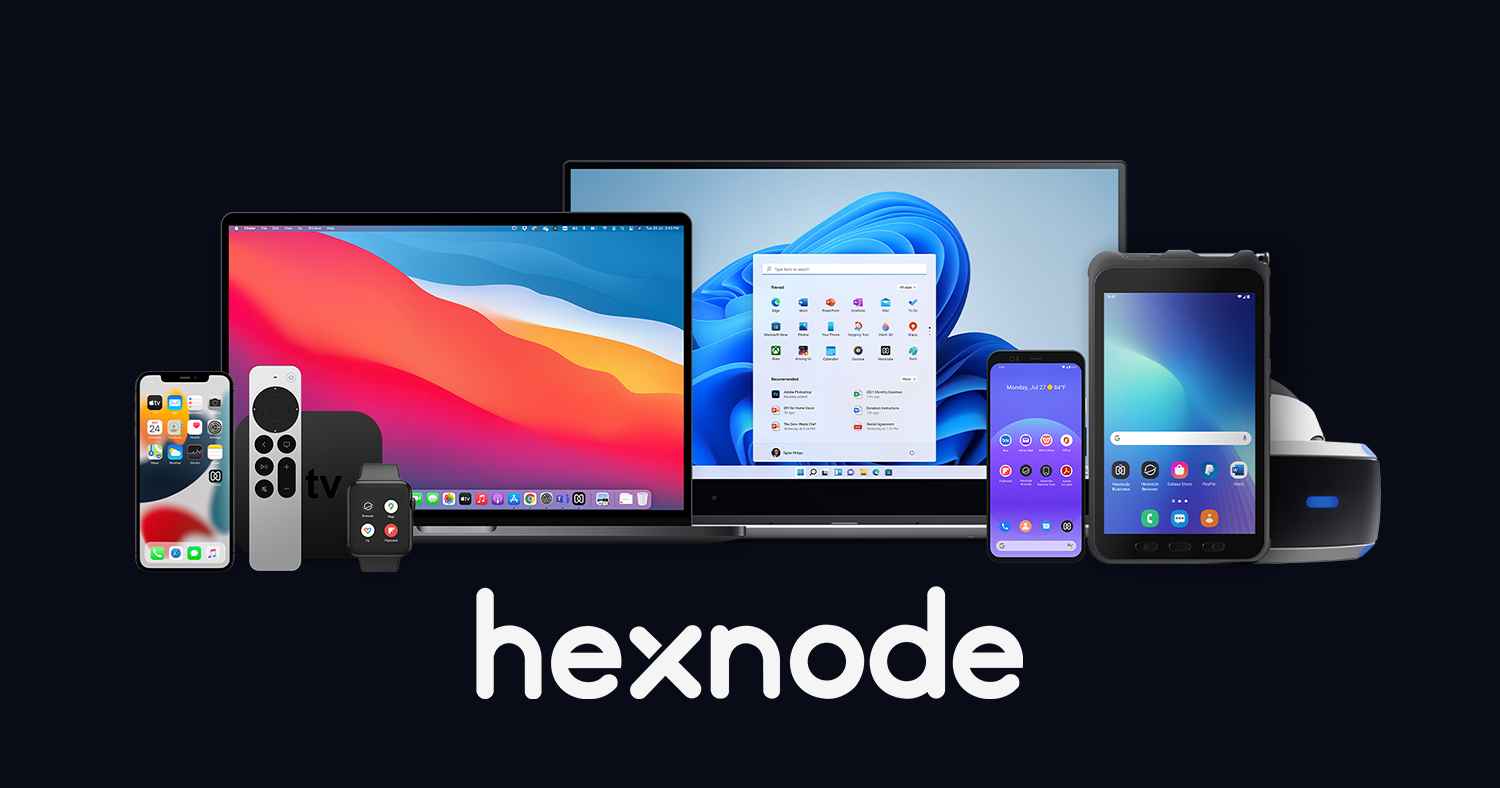 Image showing all the different devices and OS supported by Hexnode