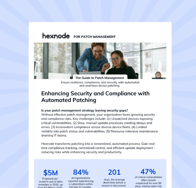 Hexnode UEM for Patch Management 