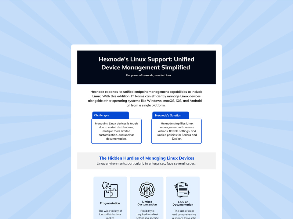 Hexnode&rsquo;s Linux Support: Unified Device Management Simplified