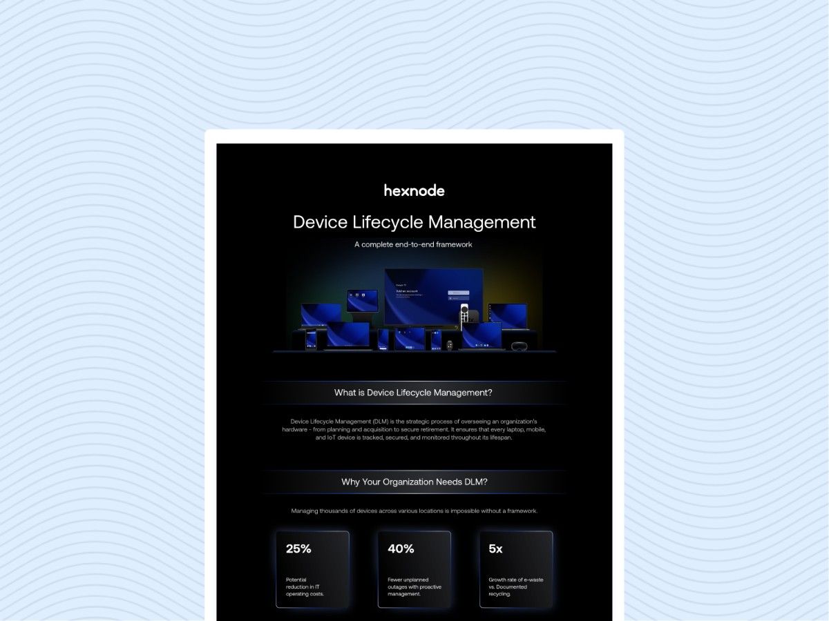 Device Lifecycle Management: Complete End-to-End Framework