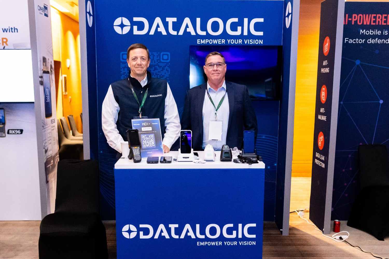 Datalogic booth at HexCon26 with the tagline