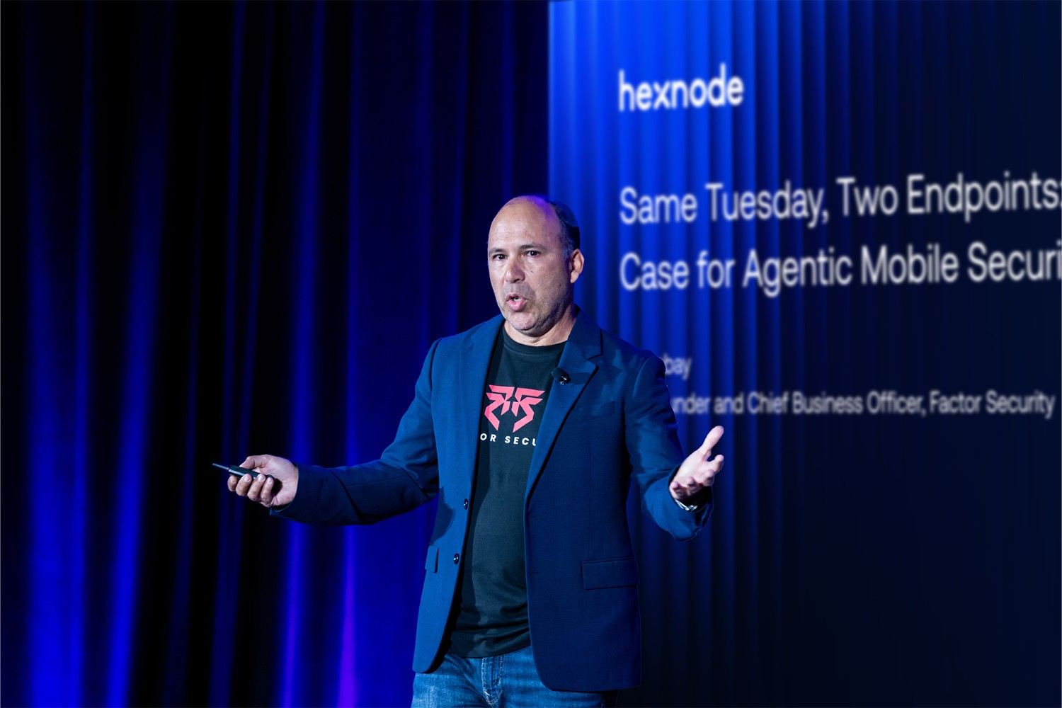 Gil Gabay of Factor Security presenting