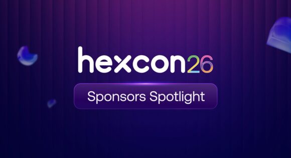 HexCon26 logo with "Sponsors Spotlight" banner on a purple background