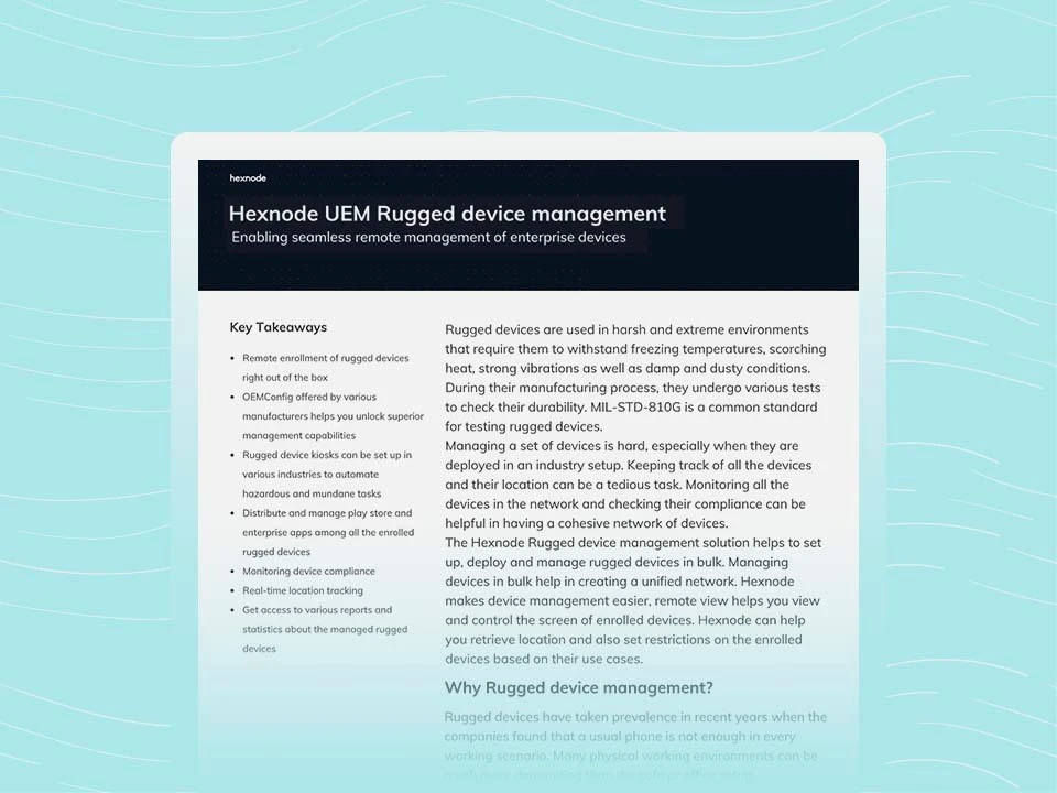 hexnode-rugged-device-management-solution