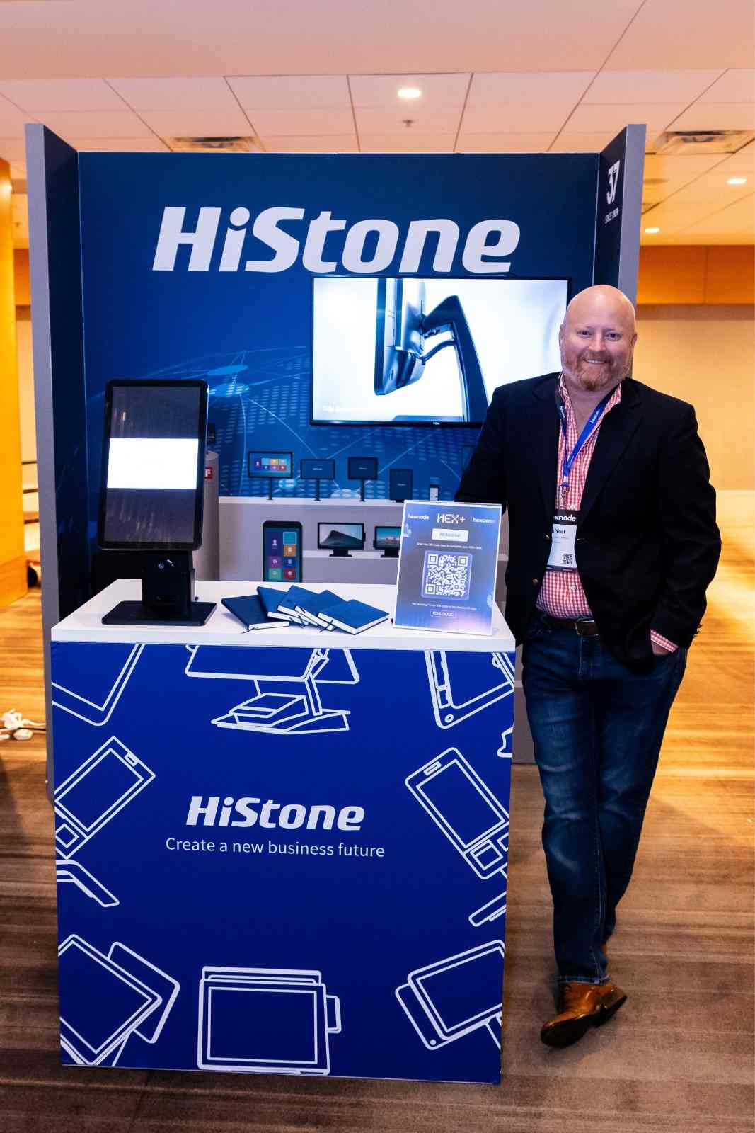 HiStone booth at HexCon26 with the tagline