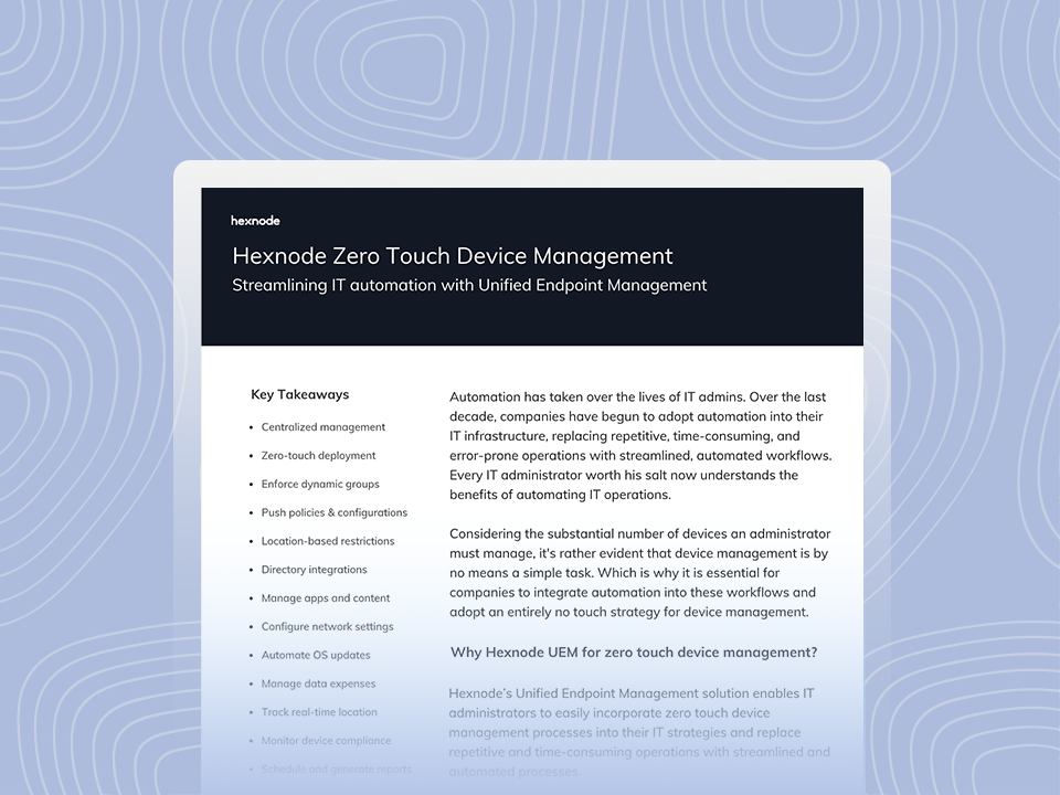 Automate Replacement Device Provisioning 