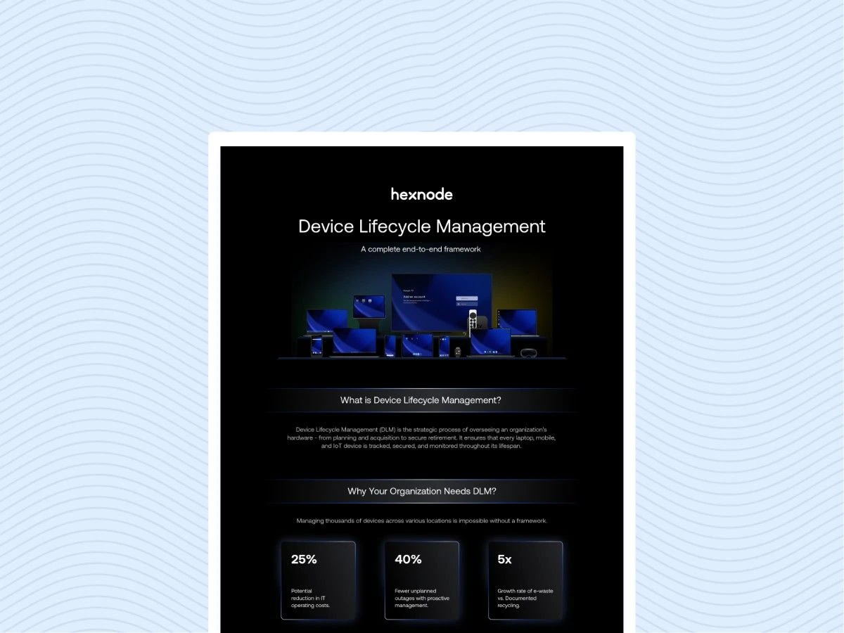 Device Lifecycle Management Framework
