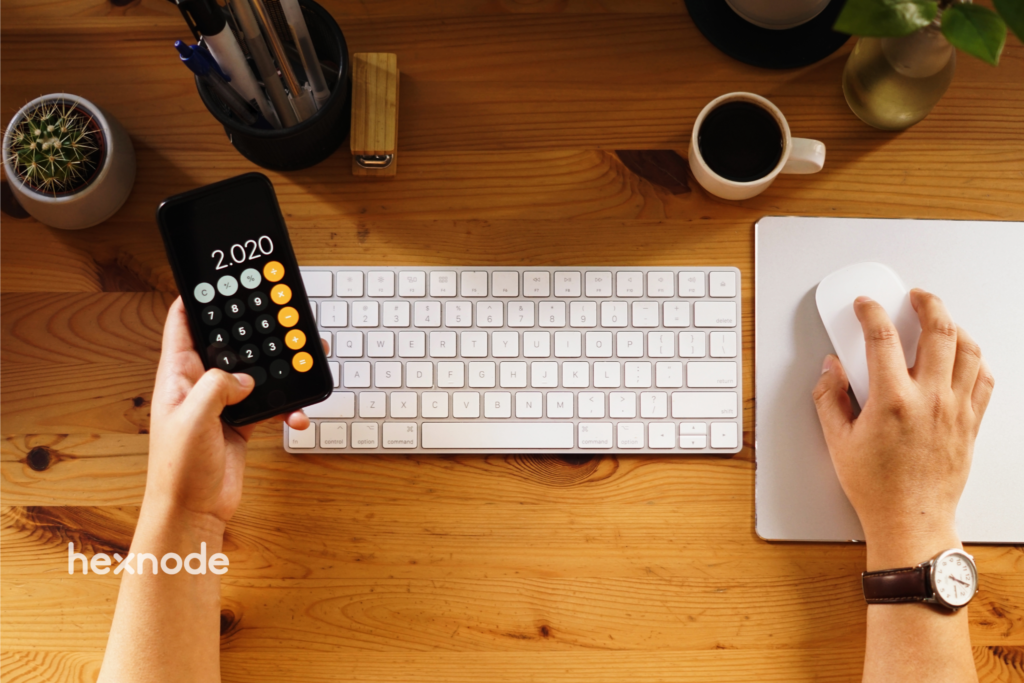 Image of a person calculating the cost.