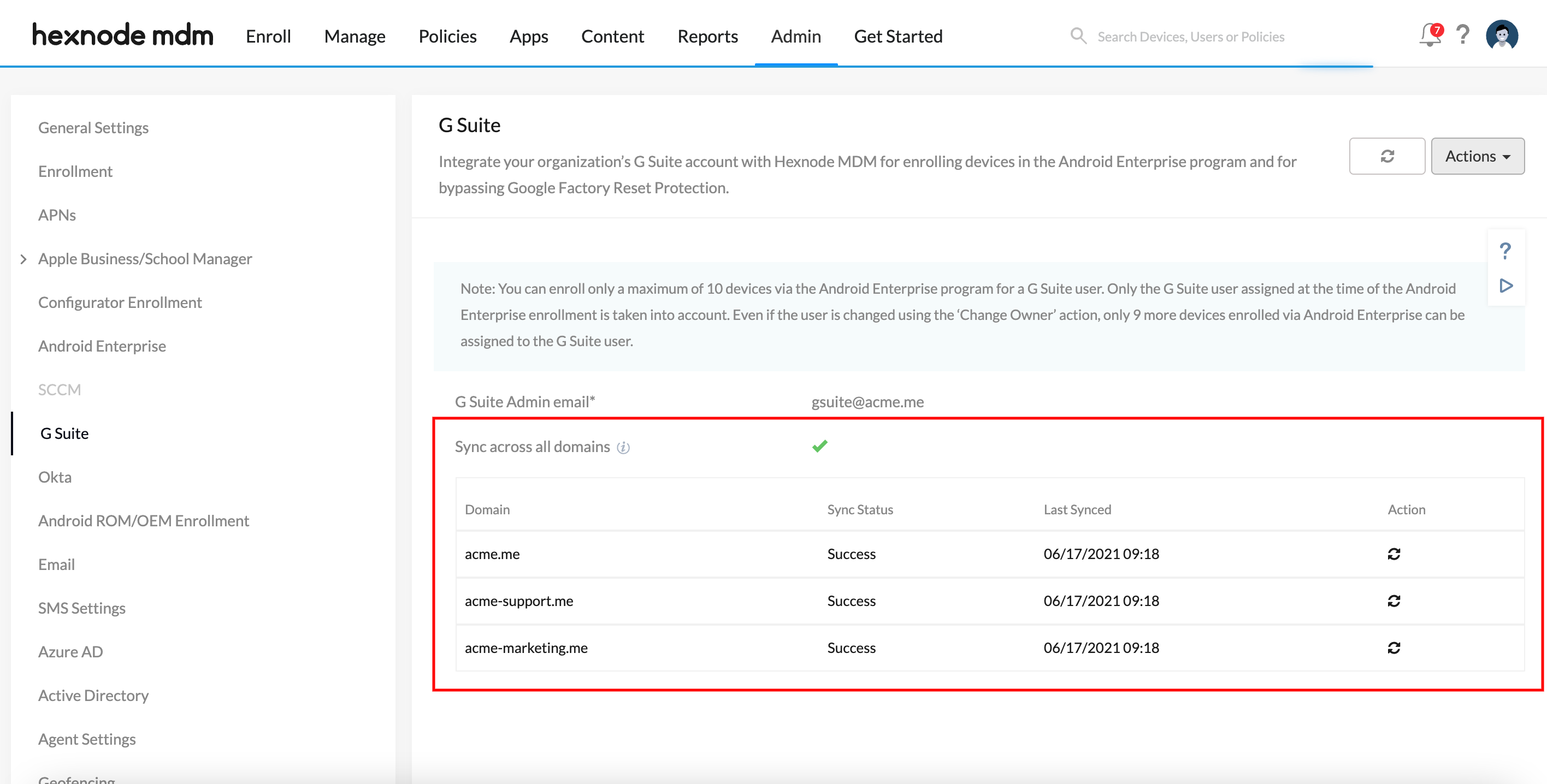 Integrating multiple domains with G Suite