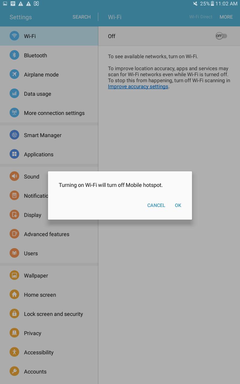 cannot connect to the internet on android