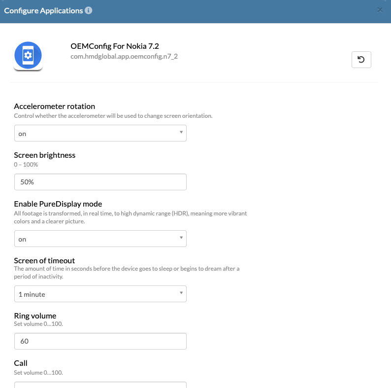 OEM-specific app configuration for Nokia devices