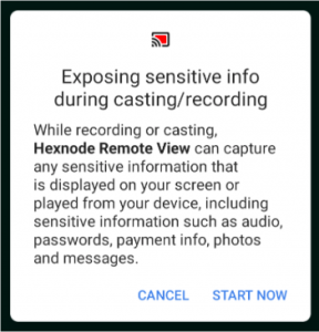 Grant Remote View Permissions in Android 10+ devices