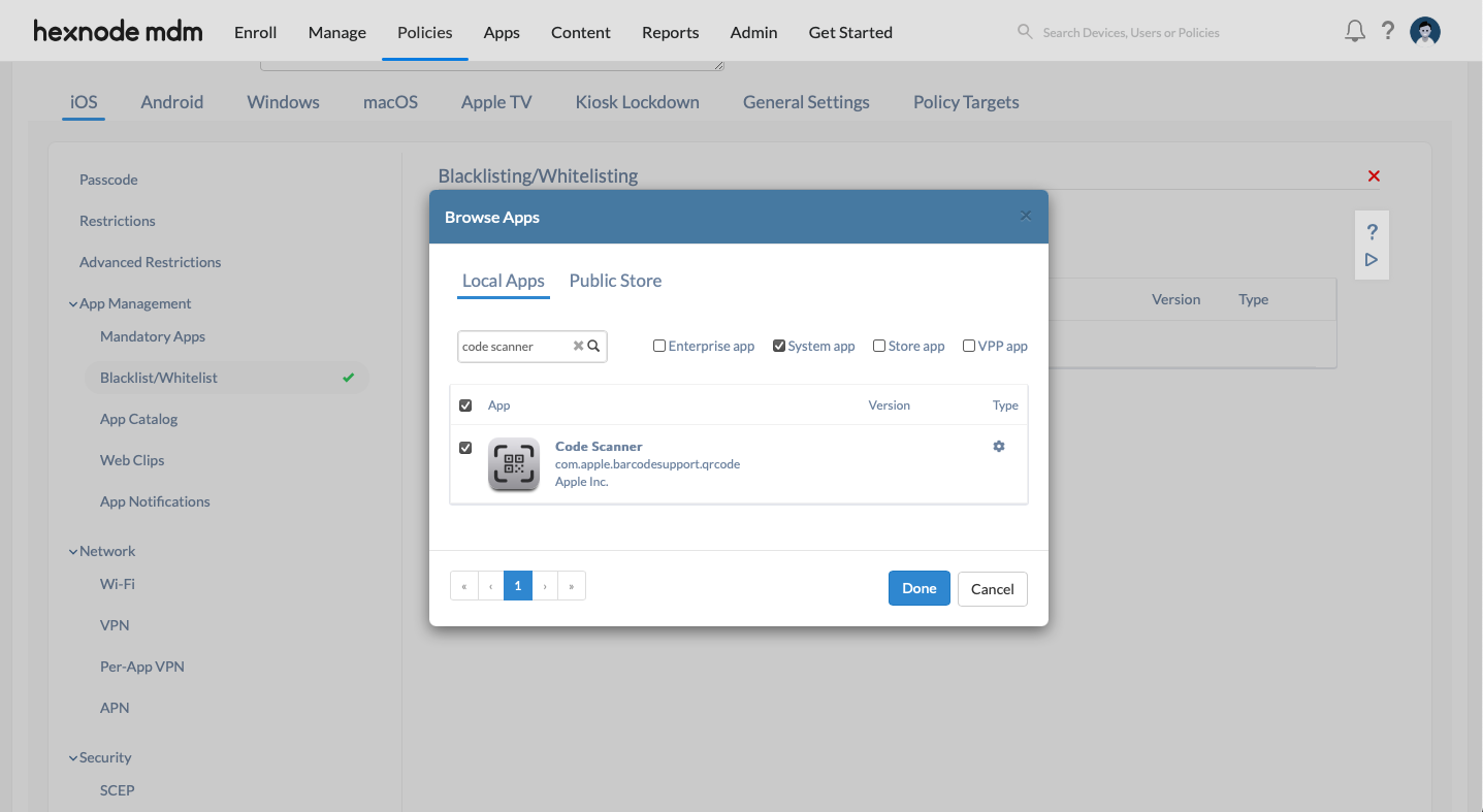 How to Blacklist/Whitelist Apps on iOS Devices Hexnode Help Center