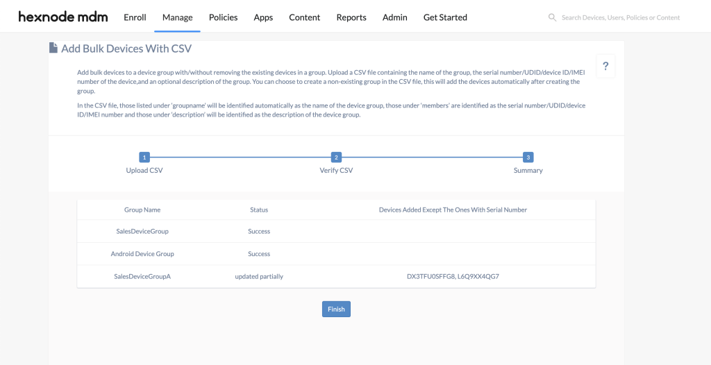 Add bulk devices to a device group with/without removing existing members.