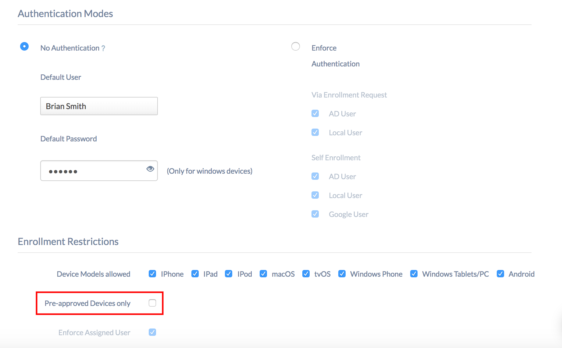 preenrollment of devices with hexnode MDM