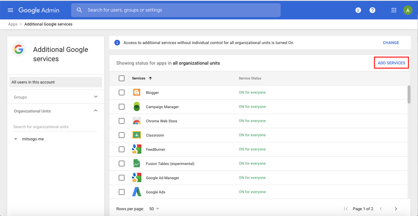 Adding Android management service package