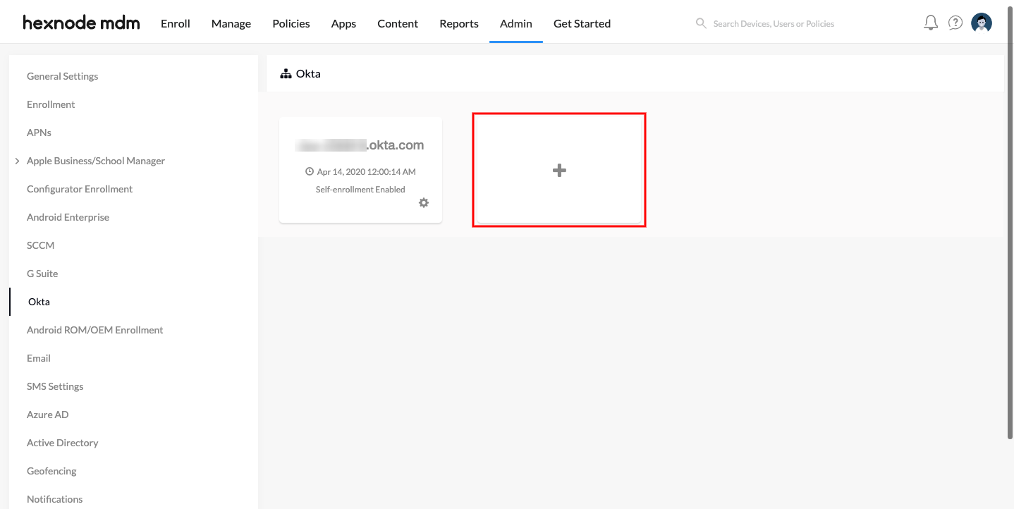 Add multiple Okta domain in Hexnode