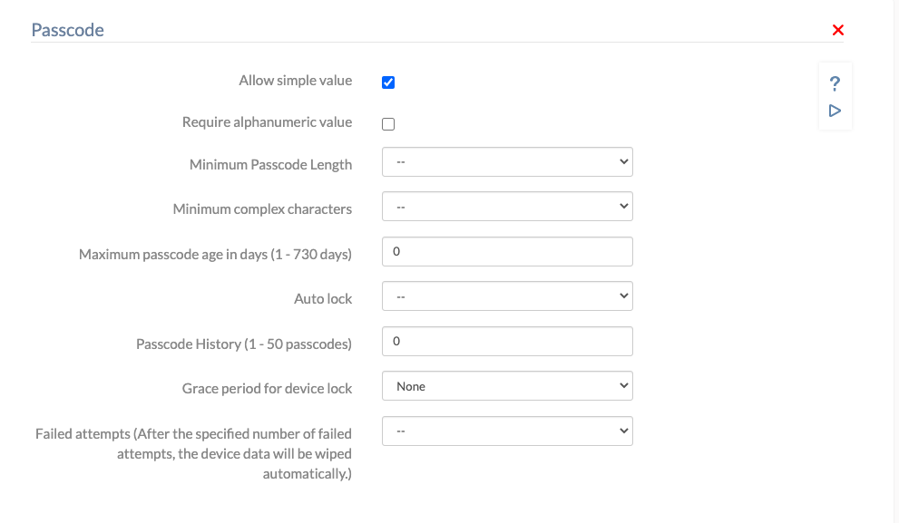 Automatic wipe due to failed attempst in Hexnode mobile device management