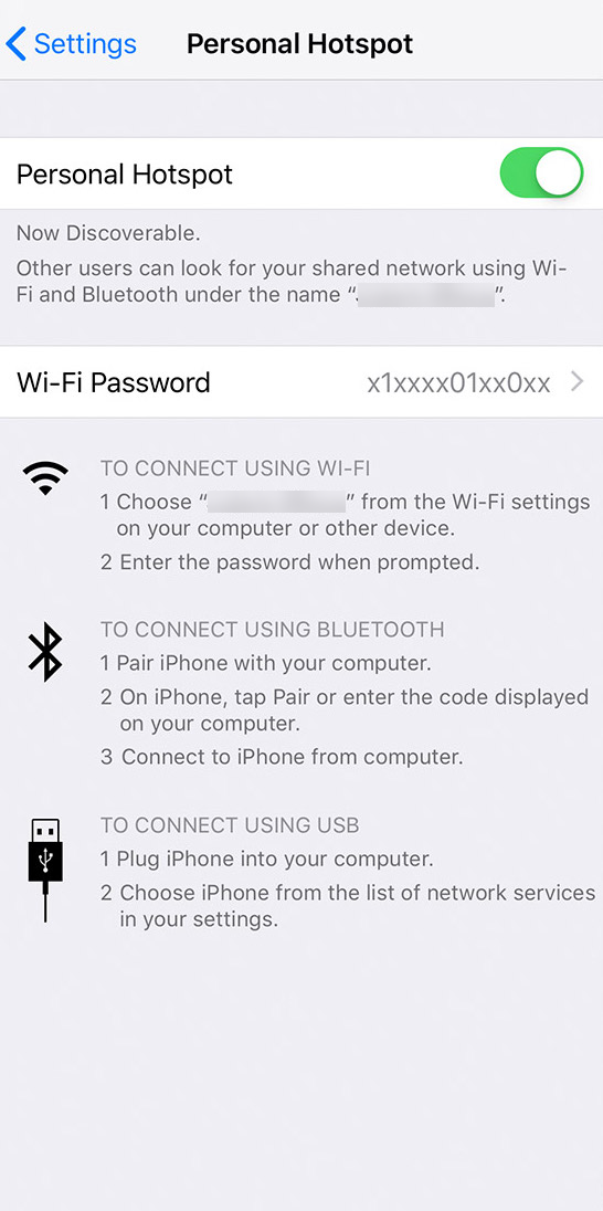 enable personal hotspot remotely on iOS devices using mdm