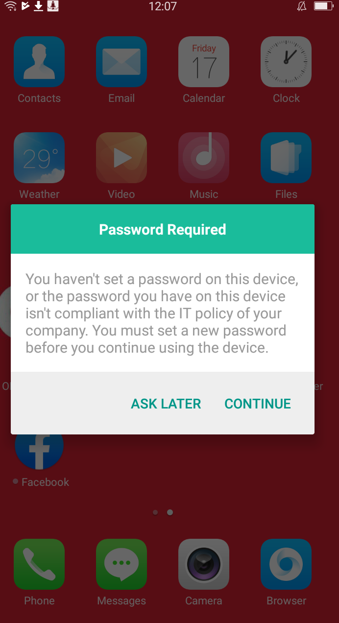 Remotely lock devices after enforcing password policy for Android devices via MDM