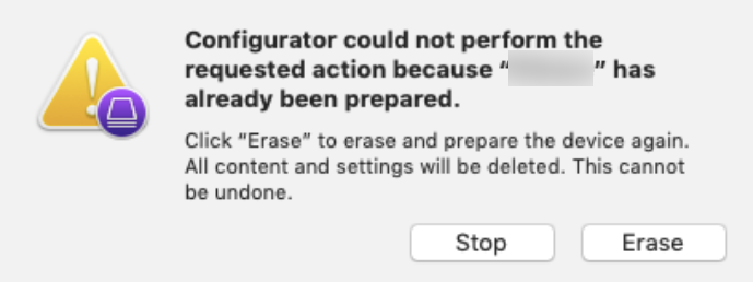 Enrollment error while preparing Apple TV via Apple Configurator