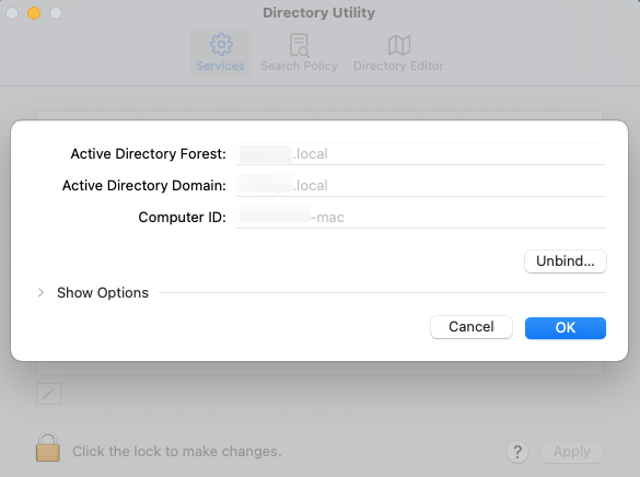 Active directory asset binding on macOS devices with Hexnode – Disk Utility app