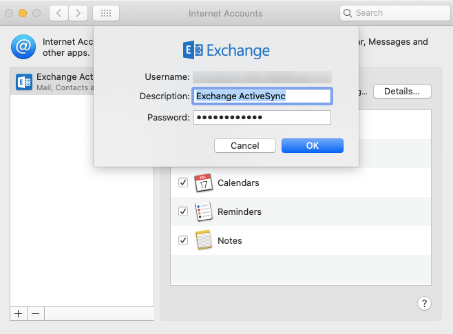 mac mail exchange sync problems