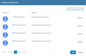 List of available OEMConfig apps for Nokia devices