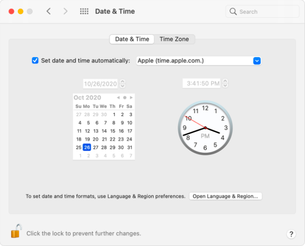 Configuring Date & Time Settings in Mac 