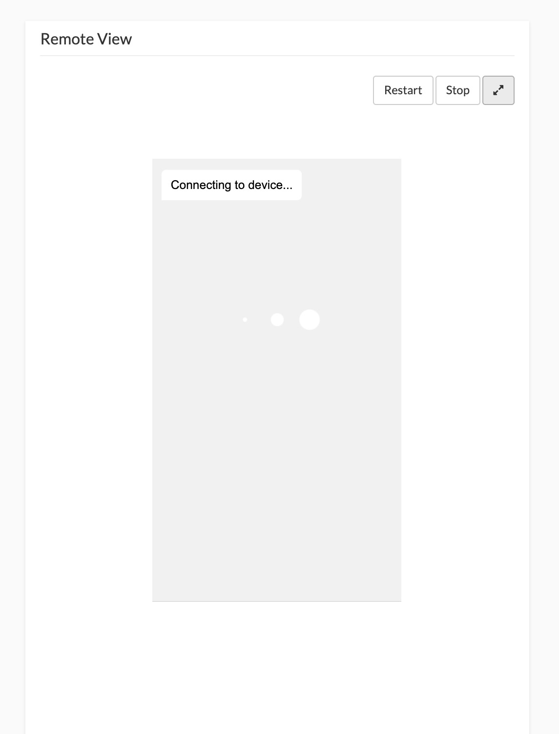 Connecting to device error on the remote view window in Hexnode portal