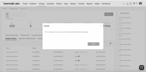 Batch script to find files on a Windows device executed successfully from Hexnode.
