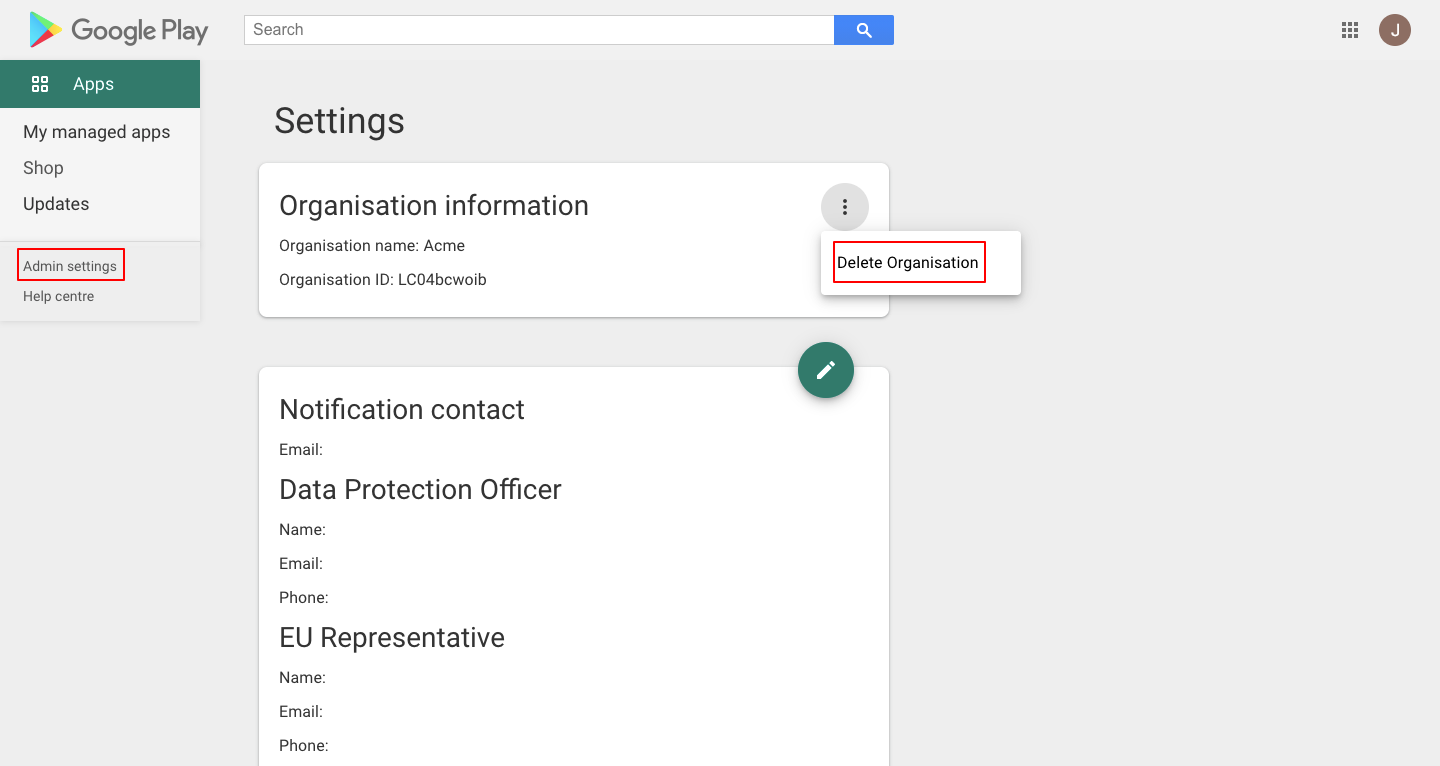 Cannot enroll organization with Android Enterprise